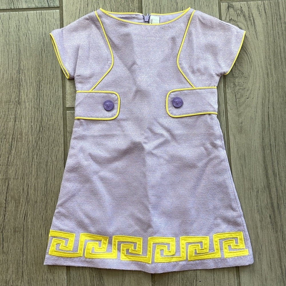 Versace Kids Dress in Lavender and Yellow only worn once